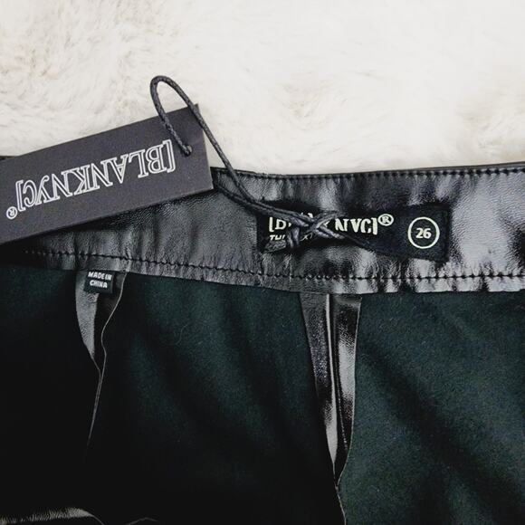 NWT Blank NYC The Baxter Black Faux Leather Ankle Pants High Rise 26 - Picture 8 of 14